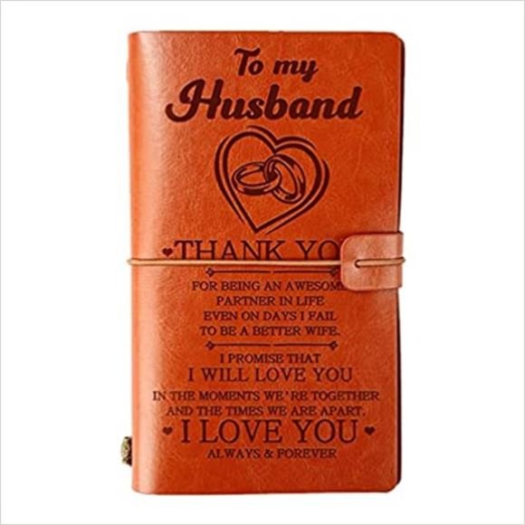 Husband Gifts from Wife-Husband Anniversary 140 Pages Refillable Journal - Picture 1 of 1